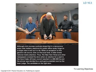 To Learning Objectives
Copyright © 2011 Pearson Education, Inc. Publishing as Longman
LO 10.3
 