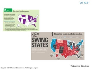 To Learning Objectives
Copyright © 2011 Pearson Education, Inc. Publishing as Longman
LO 10.5
 