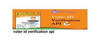 voter id verification api
 