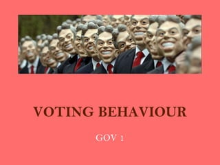 VOTING BEHAVIOUR
      GOV 1
 