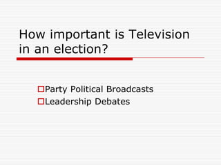 Voting behaviour impact_of_the_media | PPTX