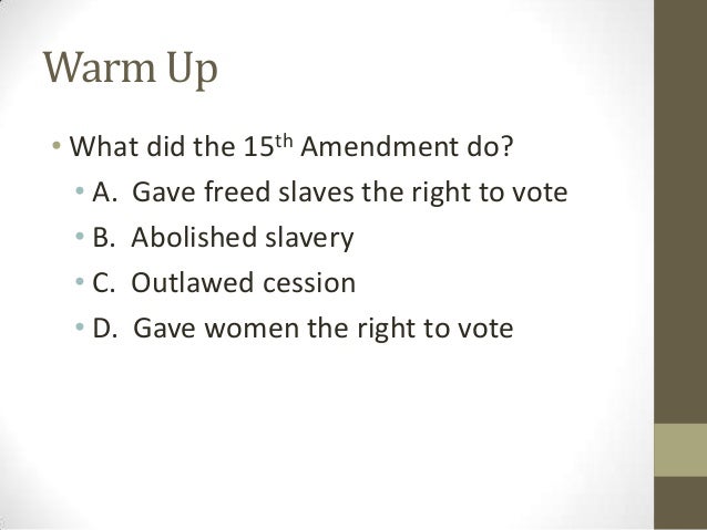 Voting restrictions after reconstruction