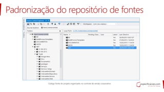 Padronização do repositório de fontes
 