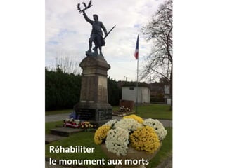 Réhabiliter
le monument aux morts
 