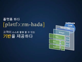 플랫폼 다
ڱӕٴɔ:-󲹻岹
고객이 스스로 활용 할 수 있는
기반을 제공다
 