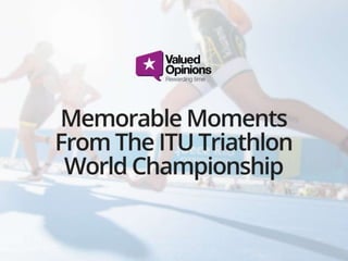 Memorable moments from the ITU triathlon world championship