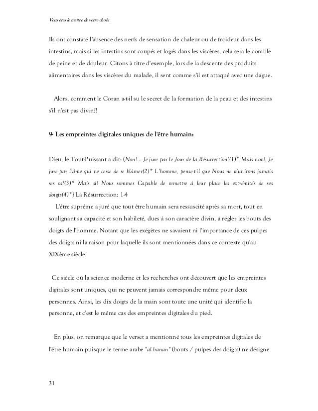 Islam Vous Etes Le Maitre De Votre Choix