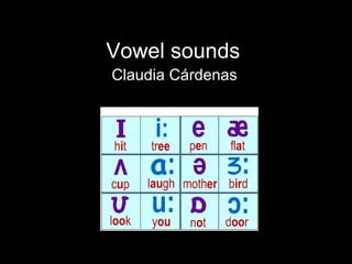 Vowel sounds
Claudia Cárdenas

 