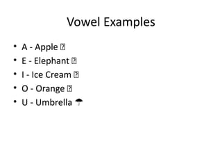 Comprehensive A to Z Alphabet Revision with Vowels and Consonants | PPTX