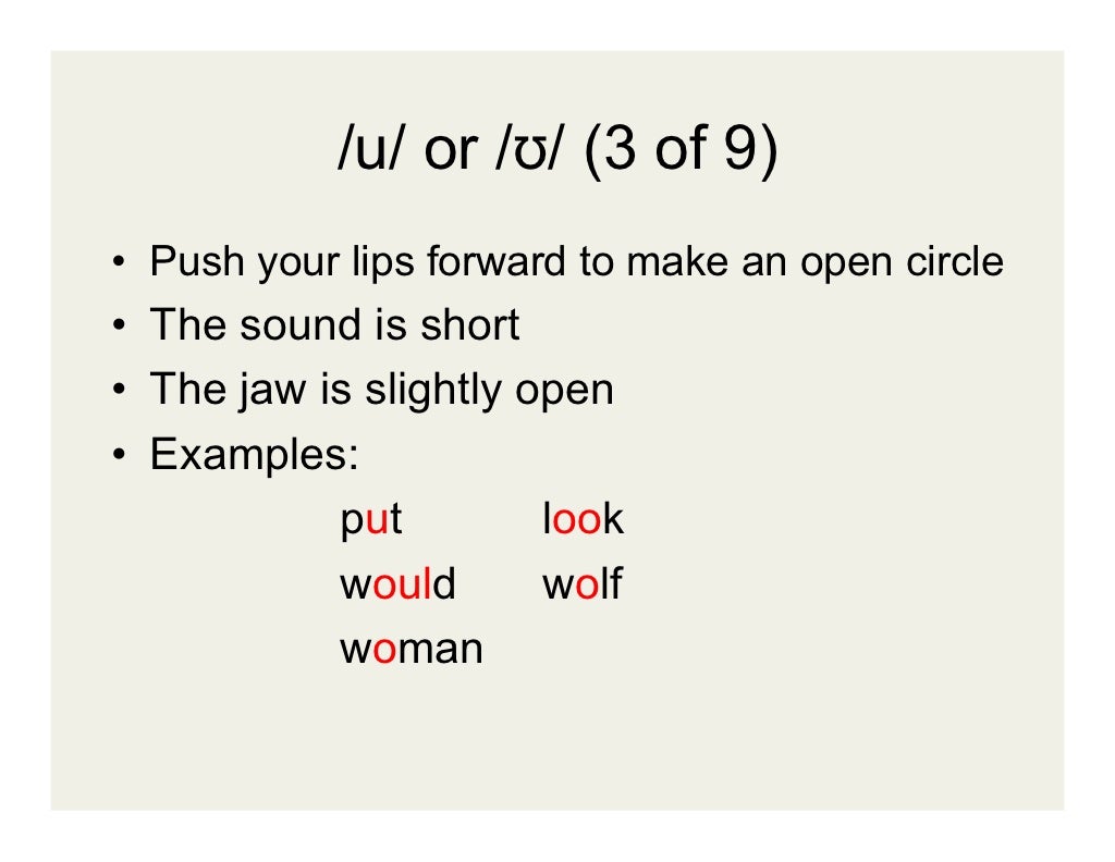 Vowel sounds part1