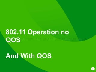 5
802.11 Operation no
QOS
And With QOS
 
