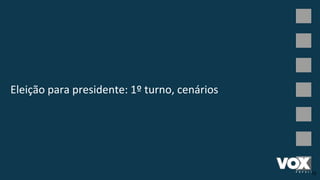 Eleição para presidente: 1º turno, cenários
12
 