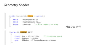 Geometry Shader
자료구조 선언
 