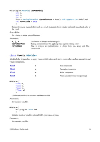 Voxels for Unity: Manual (1.0) | PDF