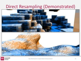 Direct Resampling (Demonstrated)




          Two Methods for Voxel Detail Enhancement   15
 