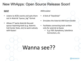 @kazoocon
Let’s talk about
contributions!
“Coming Soon”
 