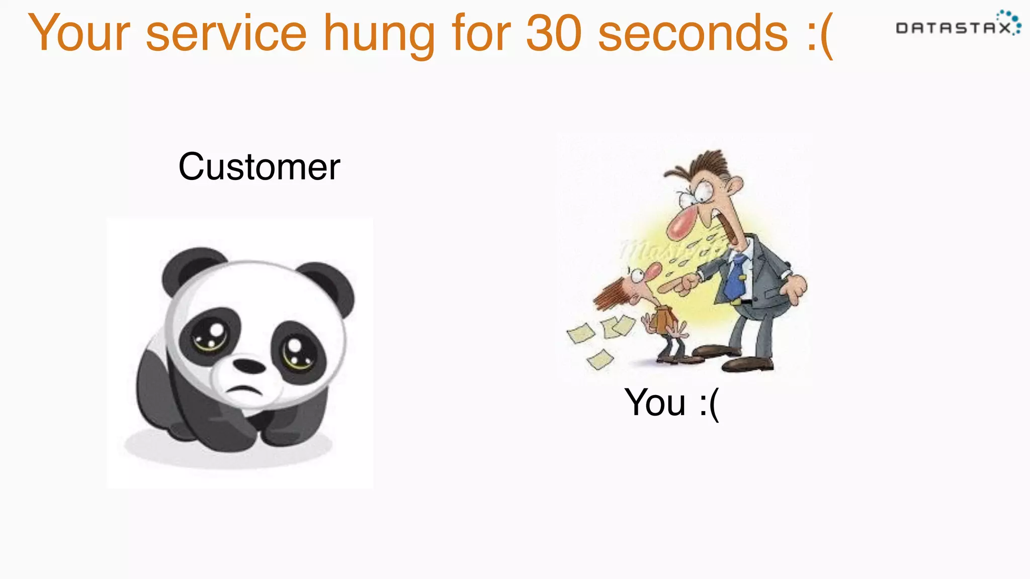 Your service hung for 30 seconds :(
Customer
You :(
 