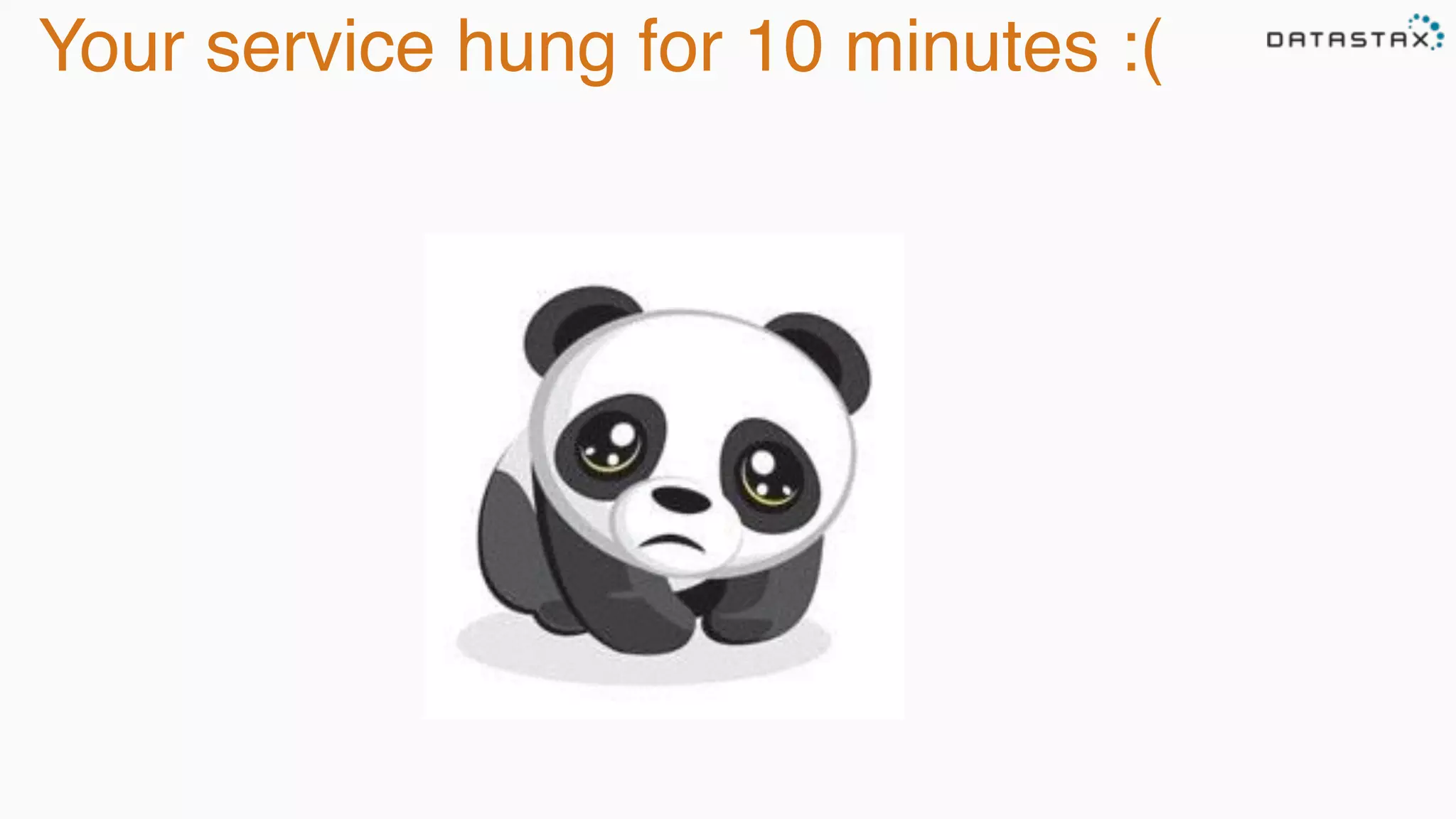 Your service hung for 10 minutes :(
 
