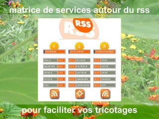 matrice de services autour du rss pour faciliter vos tricotages 