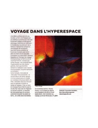 Nicolas Zebiri, "Voyage dans l'hyperespace", La Strada, n° 201, 7 ocotbre 2013, page 3