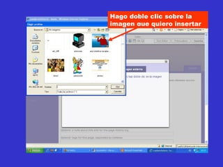 Hago doble clic sobre la imagen que quiero insertar 