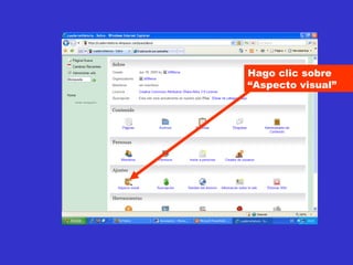 Hago clic sobre “Aspecto visual” 