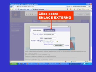 Clico sobre ENLACE EXTERNO 