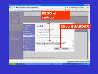 Clico GUARDAR PEGO el código 