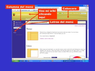 Cabecera Columna del menú Letras del menú Veo mi wiki clicando aquí 