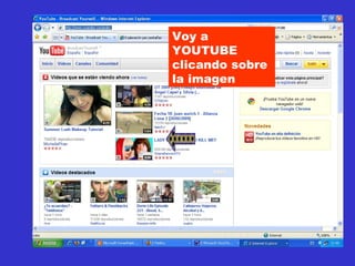 Voy a YOUTUBE clicando sobre la imagen 