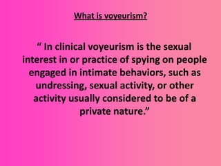 Voyeurism | PPT