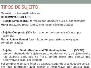Estrutura e Tipos de Oração na Língua Portuguesa: Sujeito, Predicado e ...