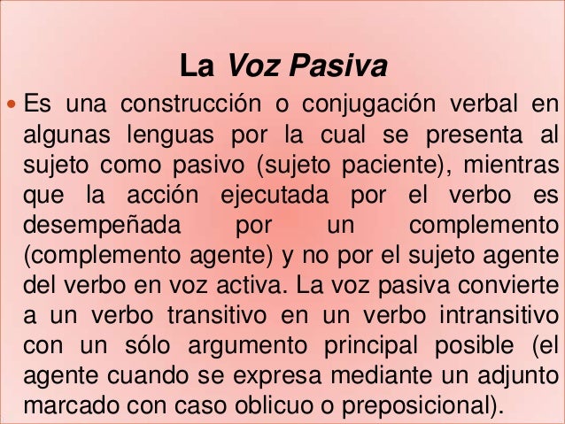 Voz pasiva