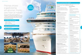 Tabela de Pontuação
Além destas pontuações, teremos
pontuações extras durante a qualificação.
Vendas
R$ 1,00 em Vendas do Grupo = 1 ponto
Recrutamento
Cada Coração Ativo do Grupo = 1.000 pontos
Cada Coração Ativo do Grupo, após
atingirem o mínimo = 2.000 pontos
Nomeações
Cada Nomeação Produtiva valerá pontos
conforme a semana
Semanas 29 a 32.2017 = 15.000 pontos
Semanas 33 a 36.2017 = 10.000 pontos
Semanas 37 a 40.2017 = 5.000 pontos
Integrados
Recrutas Integrados variam conforme
a tabela de premiação do incentivo,
e pontos serão contabilizados no
momento de apuração, que acontece
de 3 em 3 meses.
Considerações
-	 Participantes não podem
estar em débito.
-	 Vendas e Recrutamento do Grupo/
Distrito, se nomeados dentro do período
de qualificação do incentivo, contarão
para o Grupo/Distrito mãe durante todo
o período de qualificação**
-	 Os nomeados fora do período
de qualificação terão somente suas
vendas contadas para o Grupo mãe
dentro do período das 13 semanas,
conforme tabela Vanguard.
-	 Nomeações com grau de parentesco
direto não contam.
-	 Vendas precisam ser pagas até a
última semana de qualificação, ou seja,
pagamentos posteriores não contam.
-	 Os parentes de Distribuidores
que são parte da Força de Vendas
não participarão da viagem.
Consultores
10 VAGAS para os melhores Consultores
em pontuação de Vendas dentro do período
de qualificação, desde que tenham, no mínimo,
uma média de venda Nutrimetics de R$ 200,00
por Vitrine.
Novos Líderes
- nomeados a partir da Semana 29.2016
80 VAGAS para os melhores Novos
Líderes Empreendedores em pontuação,
desde que cumpram o critério mínimo:
•	 Ter 24 Corações Ativos de Grupo
•	 Ter 8 Recrutas Integrados, graduados
no Programa Integrando Corações*
•	 Ter 1 Nomeação Produtiva de Grupo
•	 Ser, no mínimo, Vanguardista na média do período,
com mínimo de R$ 800,00 em Vendas Nutrimetics
Líderes Veteranos
- nomeados até a Semana 28.2016
134 VAGAS para os melhores Líderes
Veteranos em pontuação, desde que cumpram
o critério mínimo:
•	 Ter 36 Corações Ativos de Grupo
•	 Ter, no mínimo, 13 Recrutas Integrados, graduados
no Programa Integrando Corações*
•	 1 Nomeação Produtiva de Grupo
•	 Ser, no mínimo, Vanguard Bronze,
na média do período
•	 Ter R$ 1.600,00 em Vendas Nutrimetics
Novos Empresários
- nomeados a partir da Semana 29.2016
20 VAGAS para os melhores Novos Empresários
em pontuação, desde que estejam no Círculo
da Excelência nível Bronze, na média do período:
•	 Ter 75 Recrutas e que, destes, no mínimo
25 sejam Recrutas Integrados, graduados
no Programa Integrando Corações*
•	 Ter 3 Nomeações Produtivas de Distrito
•	 Ter R$ 4.000,00 em Vendas Nutrimetics
Empresários Veteranos
- nomeados até a Semana 28.2016
30 VAGAS para os melhores Empresários
Veteranos em pontuação, desde que alcancem,
na média do período, o Círculo
da Excelência Prata.
•	 Ter 105 Recrutas e que, destes, no mínimo
35 sejam Recrutas Integrados, graduados
no Programa Integrando Corações*
•	 Ter 3 Nomeações Produtivas no Distrito
•	 Ter R$ 8.000,00 em Vendas Nutrimetics
Como eu participo desta viagem?
Viajando com a Presidente
**NãocontamparaoprogramaVanguard,apenasparaoincentivo.
* Serão considerados os Recrutas Integrados desde que sejam recrutados durante o período de qualificação do incentivo.
Agora que você já sabe o destino do Viajando com
a Presidente - um cruzeiro pelo Sudeste da costa brasileira
- e está se imaginando dentro desta viagem incrível, é hora
de se empenhar para participar deste incentivo, que está
na reta final da classificação!
Partida: 1º/3/2018 - Rio de Janeiro
2/3/2018 - Ubatuba
3/3/2018 - Ilha Grande
Retorno: 4/3/2018 - Rio de Janeiro
Qual é o período de classificação?
Por onde o navio vai passar?
Quem pode participar?
Semanas 29 a 40.2017
Consultores, Líderes Empreendedores
e Empresários
Piscinas, shows
e gastronomia
em alto-mar... Pronto
para fazer as malas?
Especial NUTRIMETICS
60 VAGAS
•	 10 melhores Consultores em Vendas
Nutrimetics do Brasil , dentro do período
de qualificação
•	 50 melhores Líderes em Vendas Absolutas
Nutrimetics, desde que tenham uma renda
de R$ 3.000,00 em Nutrimetics
10 11
Aqui estão os critérios mínimos que você deve cumprir para ter a chance
de participar desta viagem! Lembre-se: são 334 vagas!
Último
período de
qualificação!
 