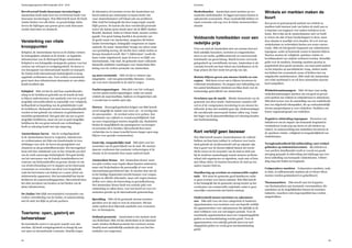 Verkiezingsprogramma D66 Amsterdam 2014 - 2018 Economie
44 45
Revolverend fonds duurzame investeringen
Amsterdam heeft sinds kort een revolverend fonds voor
duurzame investeringen. Wat D66 betreft moet dit fonds
ruimte bieden voor alle klein- en grootschalige initia-
tieven die bijdragen aan groene groei zoals duurzame
sociale innovaties en cleantech.
Versterking van vitale
knooppunten
Schiphol, de Amsterdamse haven en de Zuidas vormen
de belangrijkste schakels in de fysieke- en logistieke
infrastructuur van de Metropool Regio Amsterdam.
Schiphol is een belangrijke strategische partner voor het
creëren van welvaart en werkgelegenheid. De haven is
een knooppunt van internationale handel en transport.
De Zuidas trekt internationale bedrijvigheid en hoog-
opgeleide werknemers aan. Voor verdere economische
groei moet deze infrastructuur duurzaam en van uitste-
kende kwaliteit zijn.
Schiphol D66 wil dat de stad haar aandeelhouder-
schap in de luchthaven gebruikt om de kracht als hub
te blijven ondersteunen, met aandacht voor een zo goed
mogelijke netwerkkwaliteit en natuurlijk voor veiligheid,
leefbaarheid en beperking van de geluidshinder rond
de luchthaven. Bestaande normen moeten gehandhaafd
worden en het gebruik van schonere en geluidsarmere
toestellen gestimuleerd. Het gaat niet om een zo groot
mogelijke luchthaven, maar om een zo goed mogelijke
luchthaven die een groot netwerk aan verbindingen
heeft en rekening houdt met zijn omgeving.
Amsterdamse haven Om de werkgelegenheid
in de Amsterdamse haven te vergroten, intensiveren
en verduurzamen ziet D66 een transformatie in twee
richtingen voor zich: de haven als groeigebied voor
cleantech en als grondstoffenrotonde. Het havengebied
leent zich hier uitstekend voor en het versterkt een deel
van de reeds aanwezige bedrijvigheid. Het gaat hierbij
om het omvormen van de fossiele brandstofhaven tot
centrum van biobrandstoffen en groene chemie en om
van afvalverbranding over te stappen op het duurzaam
verzamelen en verwerken van afval voor hergebruik,
zoals het herwinnen van fosfaat en e-waste (afval van
elektronische apparaten). Het havenbedrijf kan hierin
faciliteren als samenwerkingspartner, bijvoorbeeld door
het slim toewijzen van locaties en het bieden van de
juiste infrastructuur.
De Zuidas D66 blijft onverminderd voorstander van
verdere ontwikkeling van de Zuidas, in samenwerking
met de stad, het Rijk en private partners.
Toerisme: open, gastvrij en
beheersbaar
De toeristische sector is van grote waarde voor Am-
sterdam. Zij biedt werkgelegenheid en draagt bij aan
een open en internationale economie. Daarbij zorgen
de inkomsten uit toerisme ervoor dat Amsterdam een
breed aanbod aan restaurants en musea heeft; iets
waar Amsterdammers zelf lokaal ook van profiteren.
D66 vindt het belangrijk dat deze toegevoegde waarde
blijft groeien. De kansen die deze wereldwijd groeiende
sector (de laatste jaren steeds meer uit de BRIC-landen:
Brazilië, Rusland, India en China) biedt, moeten worden
gepakt. Van groot belang daarbij is de promotie van
de goede naam van Amsterdam, aangezien dit buiten-
landse investeringen, belangrijke congressen en expats
aantrekt. De naam ‘Amsterdam’ brengt een zekere mate
van opwinding teweeg, die slechts door enkele steden in
Europa benaderd wordt. Met “I AMsterdam” wordt die
faam verder uitgebouwd, maar de kern is en blijft: een
internationale, vrije stad. De gemeente moet voldoende
financiële middelen waarborgen voor Amsterdam Mar-
keting voor de verdere promotie van Amsterdam.
24-uurs-economie D66 wil dat er ruimere ope-
ningstijden - ook van gemeentelijke diensten - komen,
om voor meer dynamiek in de stad te zorgen.
Nachtvergunningen D66 pleit voor het verhogen
van het aantal nachtvergunningen, zodat een aantal
winkels als supermarktjes, bakkers en drogisterijen ook
’s avonds laat en nachts open zijn.
Horeca Horecagelegenheden krijgen wat D66 betreft
zoveel mogelijk de ruimte voor zover zij – in overleg met
de omwonenden – de overlast weten in te perken. Een
combinatie van vrijheid en verantwoordelijkheid. Ook
24-uurs vergunningen moeten mogelijk zijn. Stadsdelen
bieden de mogelijkheid om openingsuren van kroegen
en terrassen uit te breiden, bijvoorbeeld door meer
verlatertjes toe te staan (waarbij horeca langer open mag
blijven voor speciale evenementen).
Gastvrije, toegankelijke stad D66 pleit voor het
versterken van de gastvrijheid van de stad. We moeten
daarom voorkomen dat constante verbouwingen of de
situatie in de taximarkt deze naam onderuit haalt.
Amsterdam House Het ‘Amsterdam House’ moet
een plek worden waar expats elkaar kunnen ontmoeten,
maar ook Nederlanders die persoonlijk of voor werk
internationaal georiënteerd zijn. Ze moeten daar net als
in het huidige Expatcenter terecht kunnen voor vergun-
ningen en officiële informatie, maar ook vragen kunnen
stellen over zaken als huisvesting en gezondheidszorg.
Het Amsterdam House biedt een centrale plek voor
ontmoeting en zaken doen, voor een borrel en voor eve-
nementen gericht op de internationale gemeenschap.
Spreiding D66 wil de groeiende stroom toeristen
spreiden over de stad en over de seizoenen. Dit kan
onder andere door blijvende aandacht voor evenemen-
ten- en themajaren.
Holland promotie Amsterdam is het sterkste merk
van Nederland. D66 wil dat Amsterdam in de internati-
onale, bredere Holland promotie het voortouw neemt.
Daarbij moet nadrukkelijk aandacht zijn voor het bin-
nenhalen van congressen.
Stedenbanden Amsterdam moet inzetten op eco-
nomische stedenbanden. Er liggen met name kansen in
opkomende economieën. Waar noodzakelijk hebben we
naast economie ook oog voor de lokale mensenrechten-
situatie.
Voldoende hotelbedden voor een
redelijke prijs
Voor een stad als Amsterdam met een enorme hoeveel-
heid zakelijke bezoekers, toeristen en congresdeelne-
mers is een sterke, gedifferentieerde en concurrerende
hotelmarkt van groot belang. Hotels leveren veel werk-
gelegenheid op verschillende niveaus. Amsterdam is als
vanouds berucht om haar tekort aan hotelkamers en de
hoge prijzen die hier mede het gevolg van zijn.
Ruimte blijven geven aan nieuwe hotels en con-
cepten D66 kiest ervoor om te blijven investeren in
voldoende hotelkamers. Nu stoppen met uitbreiding van
het aantal hotelkamers betekent een fikse deuk voor de
toekomstige gastvrijheid van Amsterdam.
Overlaten aan de markt Minder bemoeienis van de
gemeente met deze markt. Ondernemers schatten zélf
wel in of de voorgenomen investering in een nieuwe ho-
tellocatie al dan niet rendabel gaat zijn. Ondernemingen
die onvoldoende meerwaarde bieden vallen weg. Vanaf
het begin van de planontwikkeling wel rekening houden
met herbestemming.
Kort verblijf geen bezwaar
Wat D66 betreft moeten Amsterdammers de vrijheid
hebben om hun huis (online) te verhuren voor toeris-
tisch gebruik als zij bijvoorbeeld zelf op vakantie zijn.
Dat is goed voor de (keuzevrijheid binnen de) toeris-
tische sector en de economie van de stad en sluit aan
bij de moderne maatschappij waarin mensen op kleine
schaal zich organiseren en eigendom, zoals auto of huis
met elkaar delen. Zo kunnen bezoekers de stad op een
andere manier beleven.
Handhaving op overlast en commerciële exploi-
tatie Wel moet de gemeente goed handhaven zodat
er geen overlast voor buren ontstaat. Wat D66 betreft
is het belangrijk dat de gemeente streng toeziet op het
voorkomen van commerciële exploitatie zodat er geen
oneerlijke concurrentie met hotels ontstaat.
Onderscheid tussen toeristen en zakenmen-
sen D66 stelt voor om twee categorieën te hanteren.
Appartementen voor toeristen voor een beperkt verblijf.
En appartementen voor zakenmensen die tijdelijk in de
stad verblijven voor een wat langere periode. Voor de
toeristische appartementen moet een vergunningsplicht
gelden en toeristenbelasting worden geïnd. Voor de
appartementen voor zakelijk gebruik moet een mel-
dingsplicht gelden en wordt geen toeristenbelasting
geïnd.
Winkels en markten maken de
buurt
Een groot en goed gespreid aanbod van winkels en
markten trekt mensen (ook van buiten de stad) aan en
is daarmee een magneet voor andere bedrijven in de
buurt. Het is fijn als de Amsterdammer niet ver hoeft
te reizen om zijn of haar boodschappen te doen, maar
deze situatie is moeilijk vol te houden. Er is té veel m2
winkelruimte en webwinkels bieden een zware concur-
rentie. D66 wil (dreigende) leegstand van winkelstraten
tegengaan, zodat zij bruisende centra in buurten blijven.
Daartoe moeten de veiligheid, openbare ruimte en
bereikbaarheid van winkels verbeterd worden. Hetzelfde
geldt voor de markten. Sommige markten groeien in
populariteit door goede promotie, een innovatief aanbod
en het inspelen op specialistische vraag. Andere mark-
ten hebben het economisch zwaar of hebben last van
omgekochte marktmeesters. D66 vindt dat Amsterdam
een echte marktstad is en wil deze misstanden daarom
hard aanpakken.
Winkelstraatmanagers D66 wil daar waar nodig
winkelstraatmanagers inzetten om een goed en gevari-
eerd aanbod van winkels in winkelstraten te stimuleren.
D66 pleit tevens voor de aanstelling van een winkelloods
met een uitgebreid takenpakket, die op centraalstedelijk
niveau aanspreekpunt is voor winkeliers. Faciliteer een
betere organisatiegraad van winkeliers.
Negatieve uitstraling tegengaan Promoten van
initiatieven om de impact van bestaande leegstand te
verminderen (zoals pop-up stores en 3D-stickers op
ruiten). In samenwerking met stadsdelen investeren in
de openbare ruimte, veiligheid en toegankelijkheid van
winkelstraten.
Terughoudendheid bij (uitbreiding van) winkel-
gebieden op industrieterreinen Bij initiatieven
voor perifere detailhandel wordt er vooraf een goede
afweging gemaakt of uitbreiding niet bijdraagt aan (ver-
dere) uitholling van bestaande winkelstraten. Uitbrei-
ding mag niet leiden tot leegstand.
Coöperatieve markten Coöperatieve markten, zoals
in Zuid, of zelfbesturende markten als in Nieuw-West,
moeten worden gestimuleerd en gefaciliteerd.
Themamarkten D66 streeft naar het koppelen
van themamarkten aan bestaande warenmarkten, die
aansluiten op de mogelijkheden binnen de toeristen-
industrie, waardoor extra koperspubliek kan worden
aangetrokken.
 