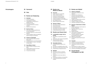 Verkiezingsprogramma D66 Amsterdam 2014 - 2018 inhoudopgave
4 5
Inhoudsopgave
Visie
Ruimte voor Ontplooiing
Onderwijs
Het gaat om de kinderen
Leraren maken het onderwijs
Toegankelijkheid en transparantie van
kwalitatief onderwijs
Goed bestuur van scholen
Aansluiting arbeidsmarkt en onderwijs
versterken
Middelbaar Beroepsonderwijs
Kunst en Cultuur
Kunst, cultuur en media toegankelijk maken
voor alle Amsterdammers
Bezuiniging terugdraaien en ondernemerschap
stimuleren
Culturele instellingen, erfgoed en broedplaatsen
bepalen de identiteit van Amsterdam
Inkomen en Participatie
Zorgen dat langdurige minima aansluiting
blijven houden
Noodhulp garanderen voor de meest kwetsbaren
Speciale aandacht voor jongeren, zelfstandigen
en mindervaliden
Zorg, Welzijn en Sport
Regie bij zorgvrager en toegang voor nieuwe
spelers
Integrale jeugdzorg op maat en in de buurt
Ouderen laten we niet alleen
Voor sport moet de lat hoger
Ruimte voor
Werken en Wonen
Economie
Creatief, innovatief en ambachtelijk
ZZP’ers: flexibel en onmisbaar
Inzetten op een duurzame economie
Versterking van vitale knooppunten
Toerisme: open, gastvrij en beheersbaar
Voldoende hotelbedden voor een redelijke prijs
Kort verblijf geen bezwaar
Winkels en markten maken de buurt
Bouwen en Wonen
Een woning voor iedere Amsterdammer
Snel meer gaan bouwen
Doorstroom bevorderen
Keuzevrijheid tussen erfpacht en eigen grond
Energiezuinige en duurzame woningen
De gemeente geeft het goede voorbeeld
Ruimte voor Groene Groei
Luchtkwaliteit, energie, afval en
klimaat
Meer ambitie voor luchtkwaliteit en nieuwe
energie
Afval als kans: anders omgaan met grondstoffen
Klimaatverandering vraagt om
toekomstbestendige aanpassingen
Ruimtelijke Ordening
Gebiedsontwikkeling 3.0 gaat uit van de
gebruiker
Een leefbare en toegankelijke openbare ruimte
Meer groen in en rond de stad voor mens en dier
Herbestemming van leegstaande kantoren
Mobiliteit
Ruim baan voor fietsers en voetgangers
Modernisering van het Openbaar Vervoer
netwerk
Automobilisten moeten kunnen rijden en
parkeren
Grondrechten en kwaliteit voor taxi-gebruikers
Verbetering luchtkwaliteit door duurzame
mobiliteit
Ruimte voor Vrijheid
Vrijheid en Veiligheid
Mensenrechten in de haarvaten van het
stadbestuur
Lesbiennes, homo’s, biseksuelen en
transgenders nog niet gewoon genoeg
Geen symptoombestrijding wanneer het om
discriminatie gaat
Veiligheid voor kinderen, thuis en op school
Drugs: pragmatisme is niet soft
Prostitutie is vrijwillig en beschermd
Amsterdam is barmhartig voor asielzoekers
Bewoners, Ondernemers en Stads-
bestuur
Inspraak: Amsterdammers zijn dé experts van
hun eigen leefomgeving
Zeggenschap: durven vertrouwen op
Amsterdammers
Regeldruk wegnemen
Dienstverlening en klantgerichtheid als
kernwaarden van de gemeente
Vernieuwing organisatie en strategisch
personeelsbeleid zijn hard nodig
Slagkracht en samenwerking
Een betrouwbare gemeente geeft het goede
voorbeeld
Financiën
Spelregels voor duurzaam financieel beleid
Hervormen om te kunnen investeren
Amsterdammers betrekken bij financiële
besluiten
Meer efficiëntie door ‘strakker’ te begroten
Weten wat er met ons geld gedaan is en waarom
Controleren of doelstellingen worden gehaald
Sociaal-liberale
richtingwijzers van D66
Voorwoord06
12
14
16
17
18
18
19
20
22
24
25
25
26
28
29
29
32
34
35
36
36
08
38
40
42
43
43
44
44
45
45
45
46
48
49
49
50
50
50
52
54
56
57
58
60
62
62
63
63
66
68
68
69
70
70
72
74
76
76
77
77
78
79
79
80
82
82
83
83
83
84
84
86
88
88
88
89
89
89
90
 