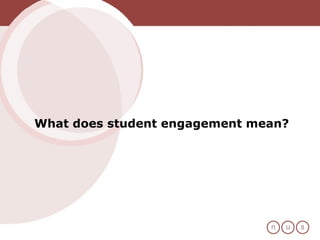 What does student engagement mean? 