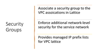 Amazon VPC Lattice: The Service Mesh you actually want!! | PDF
