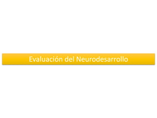 Evaluación del Neurodesarrollo
 