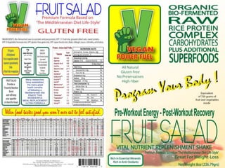 VPF's Unique approach to Protein Mixes (Protein/fruit/vegetables ...