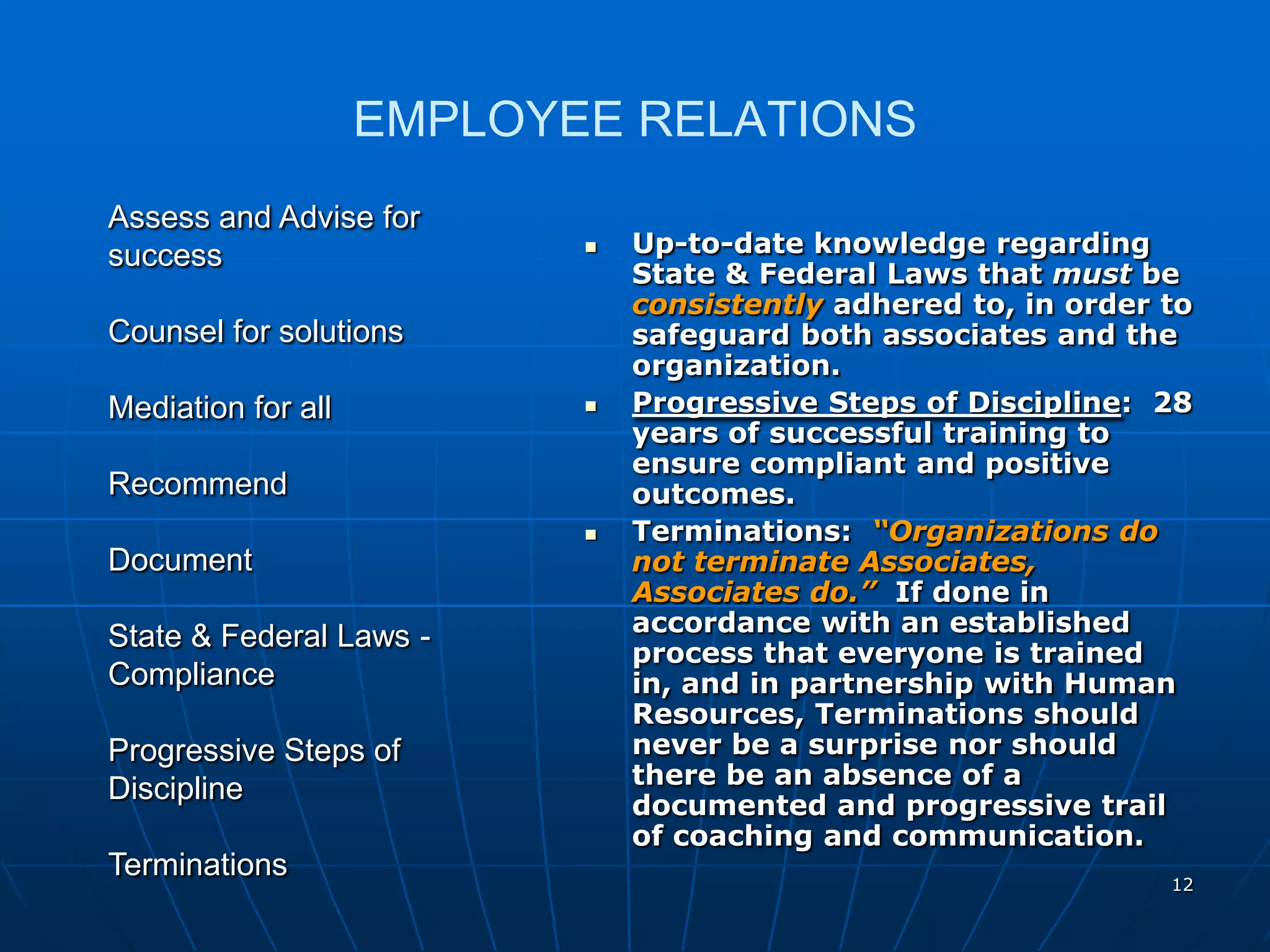 Vp Hr Experience Power Point Presentation