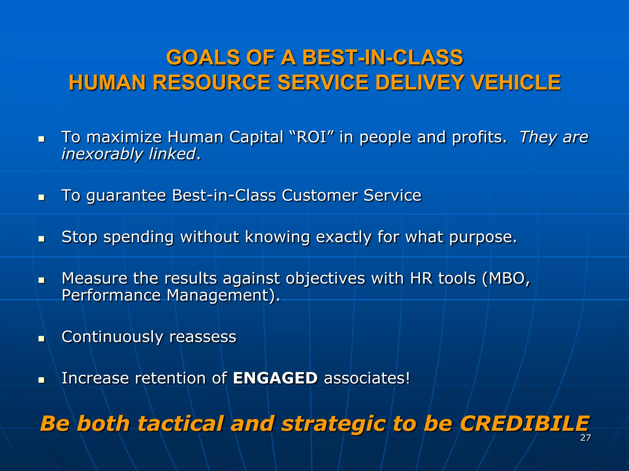 Vp Hr Experience Power Point Presentation