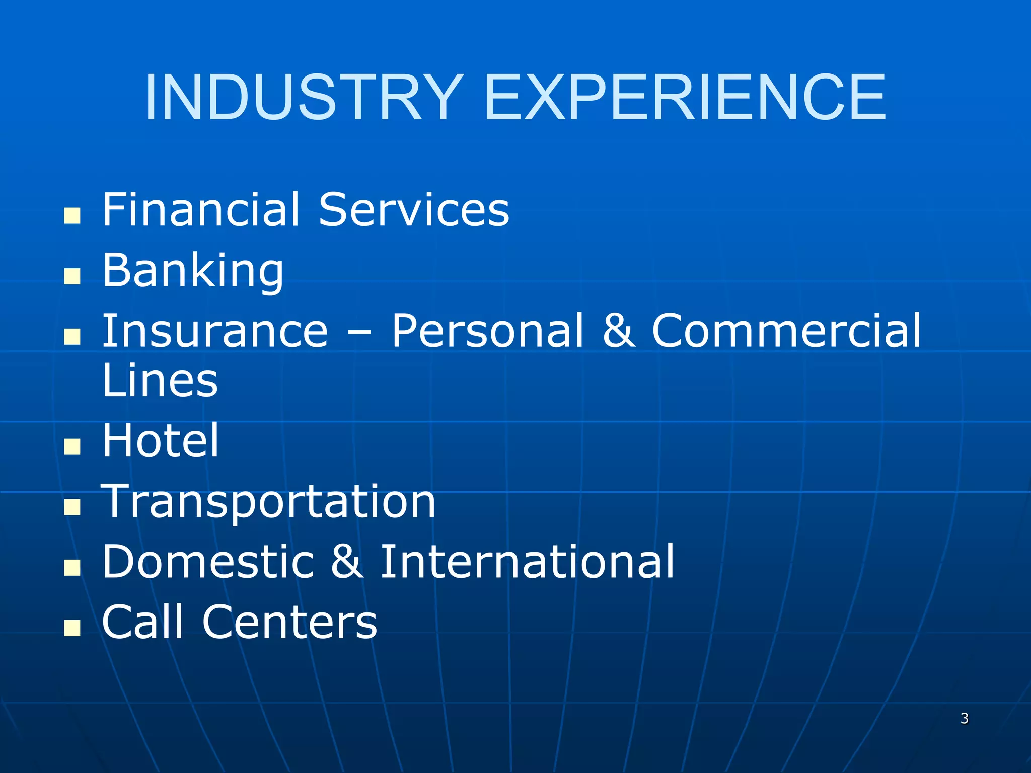 Vp Hr Experience Power Point Presentation