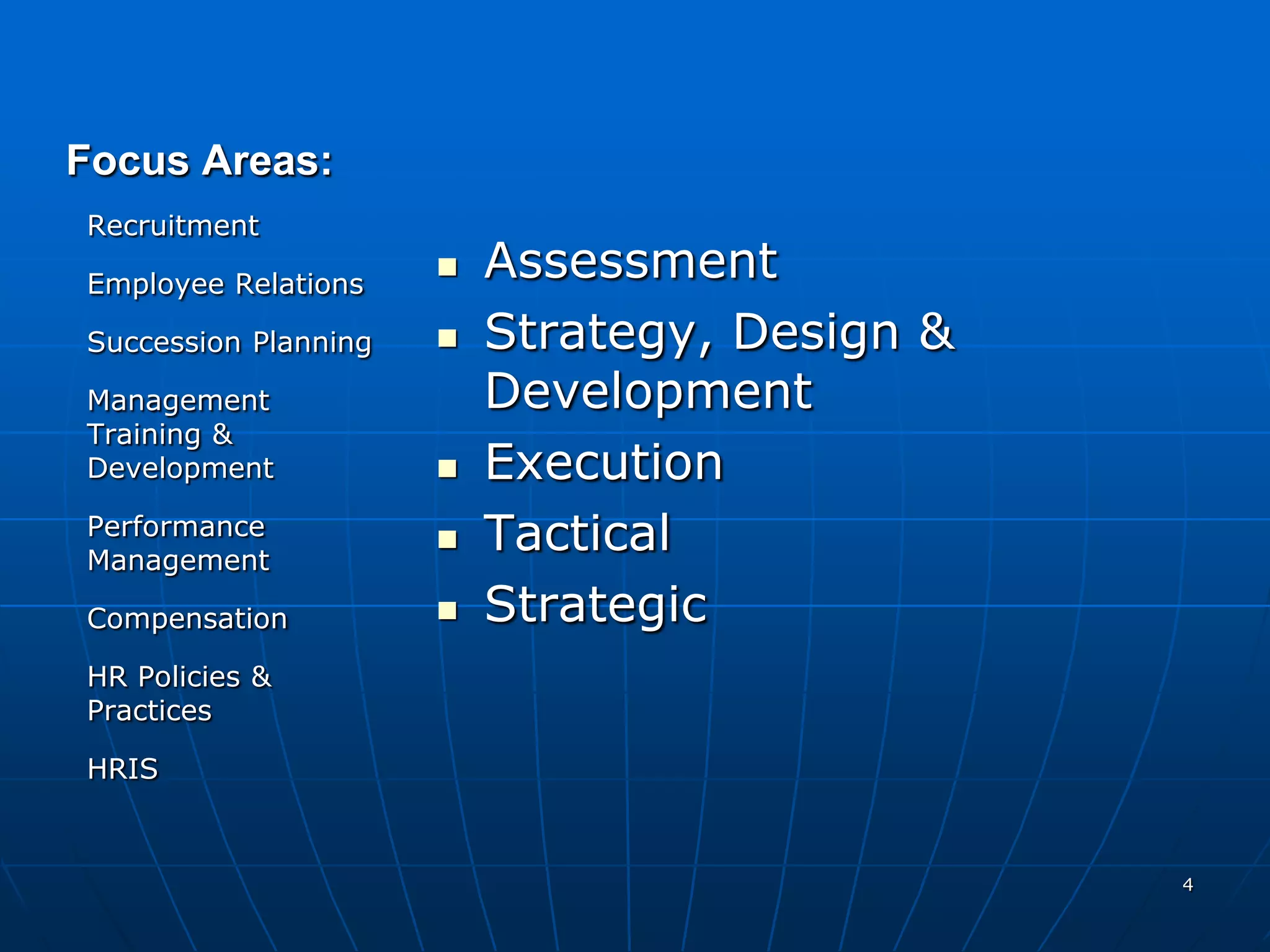 Vp Hr Experience Power Point Presentation