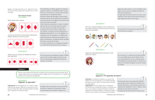 80 MENDOZA HACE MATEMÁTICA 1 MENDOZA HACE MATEMÁTICA 1 81 
SITUACIÓN 2: 
ESTE ES EL GRUPO DE BRUNO CON LA MARCA DE 
SUS LÁPICES. SEÑALA CON UNA FLECHA CUÁL ES EL 
LÁPIZ DE CADA NIÑO. 
SITUACIÓN 3: 
DIBUJA UN LÁPIZ PARA MELISA QUE SEA EL MÁS 
LARGO DE TODOS. 
SITUACIÓN 4: 
Jugamos a “El repartidor de dinero” 
Materiales: 10 cartones con precios, (ver Anexo 2-Q) 
billetes de $ 10 y monedas de $ 1 en cantidad suficiente 
para que cada niño “solicite” el dinero de dos cartones. 
Una bolsa opaca. 
Organización: se arman grupos de 4 o 5 integrantes. 
Uno de ellos será el repartidor de dinero. Los demás, por 
turno, van sacando un cartón de la bolsa y le piden al 
repartidor la cantidad de billetes y monedas que indica el 
número. Así dos vueltas. Gana el que juntó más dinero. 
iguales”, las coloca en la pila y si no, conserva la carta y 
la ronda continúa. Pierde el que se quede con una carta 
sin pareja. 
Para después de jugar 
SITUACIÓN 7: 
BELÉN TIENE ESTAS CARTAS: 
¿CON CUÁL DE ESTAS CARTAS PUEDE ARMAR UNA 
PAREJA? MÁRCALA CON UN COLOR. 
SITUACIÓN 8: 
RODEA CON UN COLOR LAS PAREJAS DE CARTAS 
BIEN ARMADAS. 
SEMANA 2 
El foco en esta semana será favorecer la reflexión sobre las distintas escrituras aditivas de los 
números hasta el 59, en el contexto del dinero (billetes de $ 10 y monedas de $ 1). También se 
introduce la comparación de longitudes. 
SITUACIÓN 1: 
Eligiendo “el repartidor” 
Organización: Se arman grupos de 4 o 5 niños, se pide a 
cada niño que saque un lápiz de su cartuchera y lo colo-que 
en el centro de la mesa. El dueño del lápiz más largo, 
será el repartidor en el próximo juego. 
Para identificar las “figuras iguales” los alumnos 
pueden considerar: la cantidad de lados, las que 
tienen las “misma forma” aunque estén en distin-tas 
posiciones, la cantidad de puntas. 
Durante el desarrollo del juego el maestro debe 
promover que los niños verbalicen las característi-cas 
que reconocen en las figuras y los criterios que 
usan para armar las parejas. 
En los momentos de puesta en común el maestro 
debe animar a los niños para que den razones 
de cómo armaron las parejas. Discutiendo y 
acordando los criterios usados al determinar, 
por ejemplo, una pareja con dos rectángulos de 
diferentes dimensiones o con un rectángulo y un 
cuadrado o con un cuadrado y un rombo. Para 
luego formalizar los elementos de las figuras y al-gunas 
características: cantidad de lados; cantidad 
de vértices, tamaño de los lados. 
Los niños se aproximan al vocabulario matemáti-co 
a partir del uso formal que hace el maestro. 
En las situaciones para después de jugar se espera 
que los niños reutilicen algunas de las caracte-rística 
sistematizadas independientemente del 
tamaño y la posición. 
En la situación 2 los niños usan nuevamente la 
estimación para comparar. 
En la situación 3 se espera que los niños produz-can 
una medida mayor que las dadas. En este 
caso el procedimiento en uso, comparación de 
dos medidas que ya están dadas, no resuelve la si-tuación. 
Es necesario imaginar una nueva unidad 
de medida. 
Esta situación tiene como intención didáctica 
que los niños armen y desarmen números en el 
contexto del dinero y usen distintas escrituras al 
relacionar la cantidad de “unos” y “dieces” con la 
posición de cada cifra en el número. 
Se espera que los alumnos lean el número que 
El objetivo de esta situación es que los niños de-terminen 
la medida por comparación directa. 
Es posible que para comparar el largo de los 
lápices los niños estimen “a ojo” qué lápiz es más 
largo, o bien recurran a comparar un lápiz con 
otro por superposición. 
Se espera que el docente anime a los niños a que 
expliquen y den razones sobre cómo hacen para 
estar seguros de cuál es el más largo. 
 