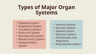 Cyndars System Organ systems ppt Science grade 11 1st q | PPTX