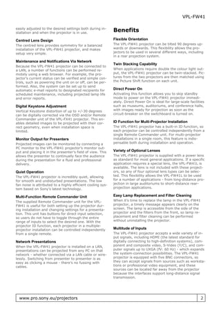 Sony VPL FW41 PDF