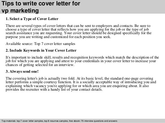 vp of sales and marketing cover letter cover letter for vice president