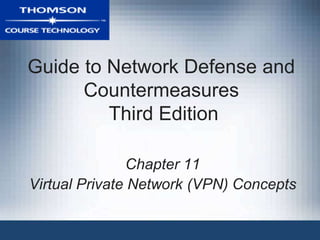 Guide to Network Defense and
Countermeasures
Third Edition
Chapter 11
Virtual Private Network (VPN) Concepts
 