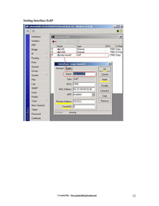 Created By : fery.junaedi@jetcoms.net 12
Setting Interface EoIP
 
